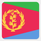 Flagge Eritrea Quadratischer Aufkleber (Vorderseite)