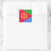 Flagge Eritrea Quadratischer Aufkleber (Tasche)