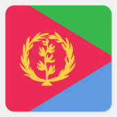Flagge Eritrea Quadratischer Aufkleber (Vorderseite)