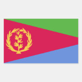 Flagge Eritrea Rechteckiger Aufkleber (Vorderseite)