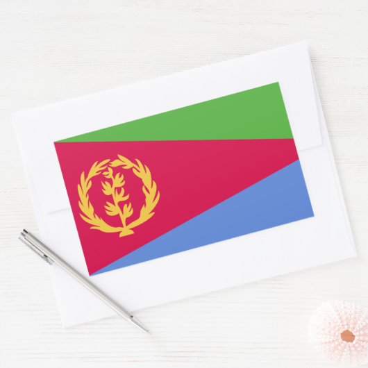 Flagge Eritrea Rechteckiger Aufkleber (Umschlag)