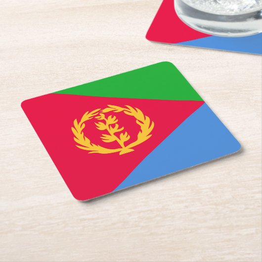 Flagge Eritrea Rechteckiger Pappuntersetzer (angewinkelt)