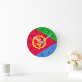 Flagge Eritrea Runde Wanduhr (Zuhause)