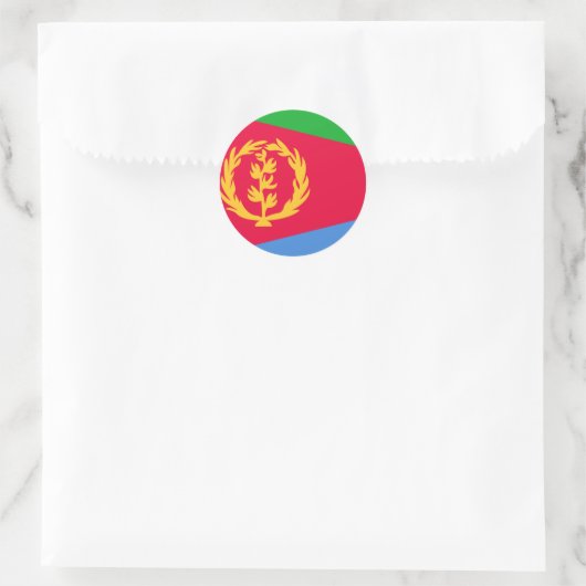 Flagge Eritrea Runder Aufkleber (Tasche)