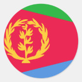 Flagge Eritrea Runder Aufkleber (Vorderseite)
