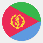 Flagge Eritrea Runder Aufkleber (Vorderseite)