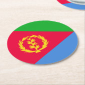 Flagge Eritrea Runder Pappuntersetzer (Angewinkelt)