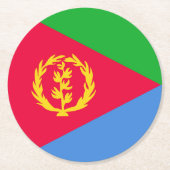 Flagge Eritrea Runder Pappuntersetzer (Vorderseite)