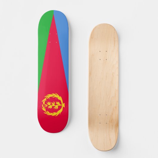 Flagge Eritrea Skateboard (Vorderseite)
