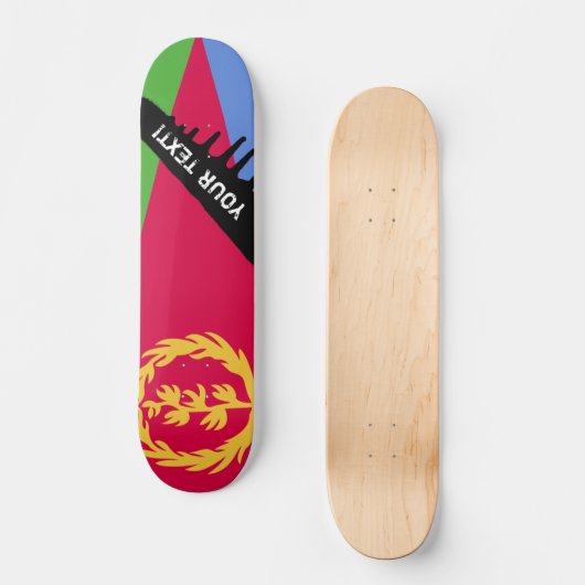 Flagge Eritrea Skateboard (Vorderseite)