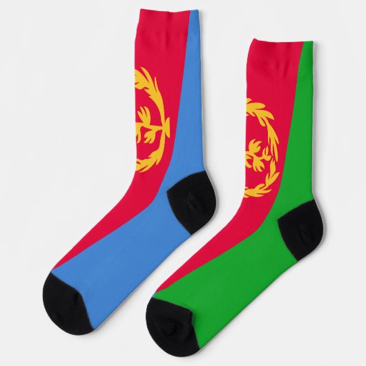 Flagge Eritrea Socken (Linkes Detail)