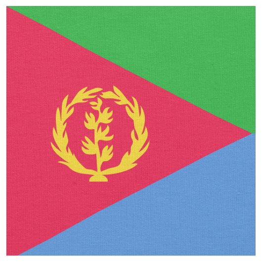Flagge Eritrea Stoff (Nahaufnahme)