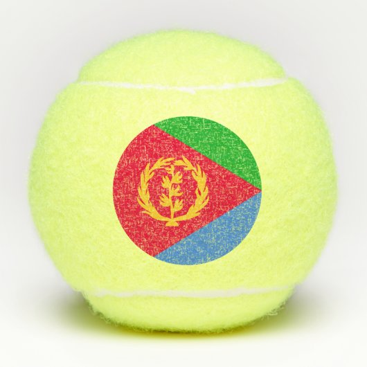 Flagge Eritrea Tennisbälle (Vorderseite)
