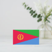 Flagge Eritrea Visitenkarte (Stehend Vorderseite)
