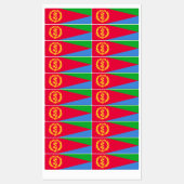 Flagge Eritreas Etiketten (Blatt)