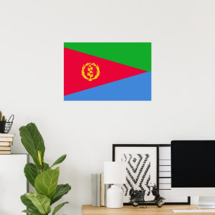Flagge Eritreas Poster