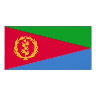 Flagge Eritreas Poster