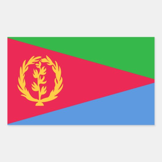 Flagge Eritreas Rechteckiger Aufkleber (Vorderseite)