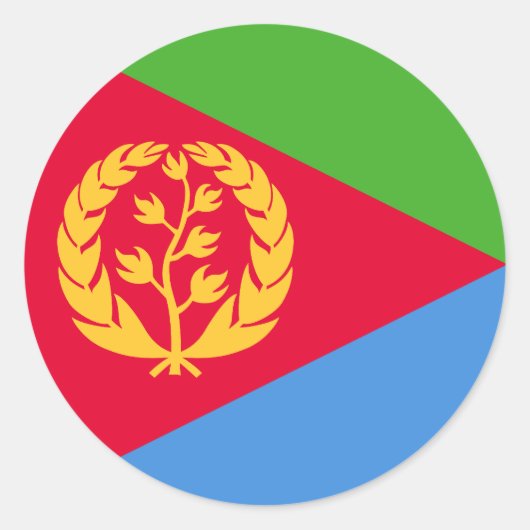 Flagge Eritreas Runder Aufkleber (Vorderseite)