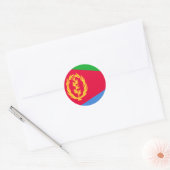 Flagge Eritreas Runder Aufkleber (Umschlag)
