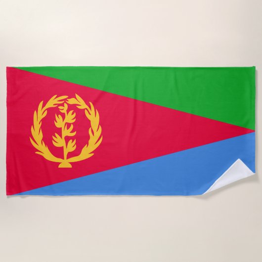 Flagge Eritreas Strandtuch (Vorderseite)