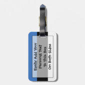 Flagge Estland einfacher Identifikation persönlich Gepäckanhänger (Rückseite vertikal)