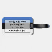 Flagge Estland einfacher Identifikation persönlich Gepäckanhänger (Rückseite horizontal)