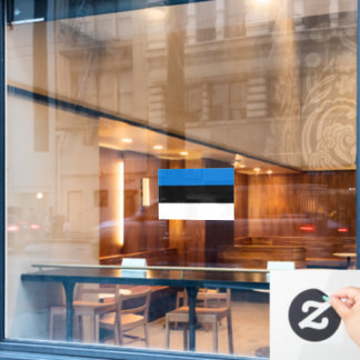 Flagge Estlands individuell zugeschnitten  Fensteraufkleber