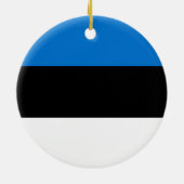 Flagge Estlands Keramik Ornament (Hinten)