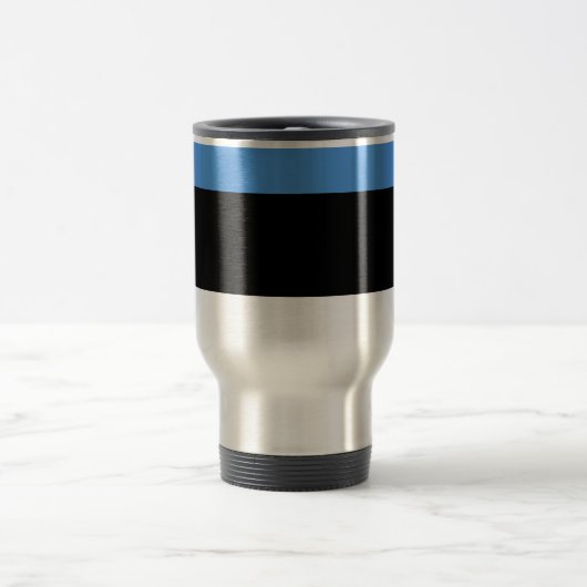 Flagge Estlands - Reise/Tasse des Pendelverkehrs Reisebecher (Mittel)