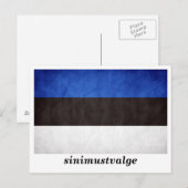 Flagge Estlands ‚sinimustvale‘ Postkarte (Vorne/Hinten)