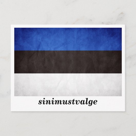 Flagge Estlands ‚sinimustvale‘ Postkarte (Vorderseite)