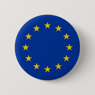 Flagge europäischer Gewerkschaft EU auf Button