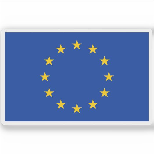 Flagge Europas Aufkleber (Vorderseite)