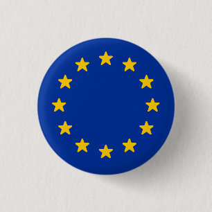 Flagge Europas Button