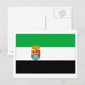 Flagge Extremadura Postkarte (Vorne/Hinten)