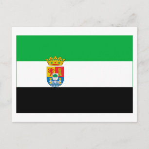 Flagge Extremadura Postkarte