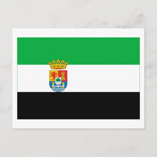 Flagge Extremadura Postkarte (Vorderseite)