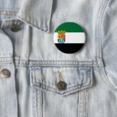 Flagge Extremaduras (Spanien) Button (Beispiel)