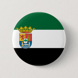 Flagge Extremaduras (Spanien) Button