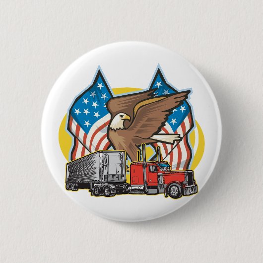 Flagge-Fernlastfahrer Button (Vorderseite)