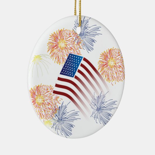 Flagge-Feuerwerke Keramikornament (Rechts)