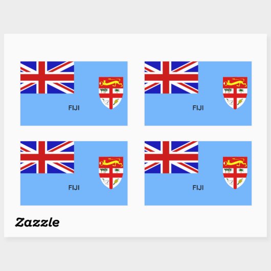 Flagge Fidschis Rechteckiger Aufkleber (Blatt)