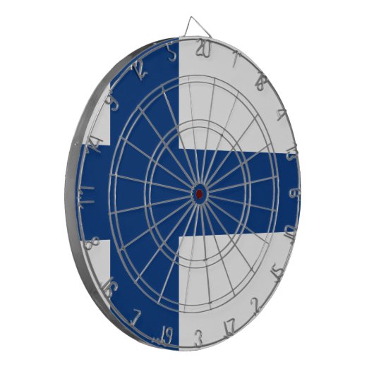 Flagge Finnland Dartscheibe (Vorderseite Links)