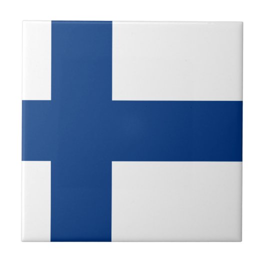 Flagge Finnland Fliese (Vorderseite)