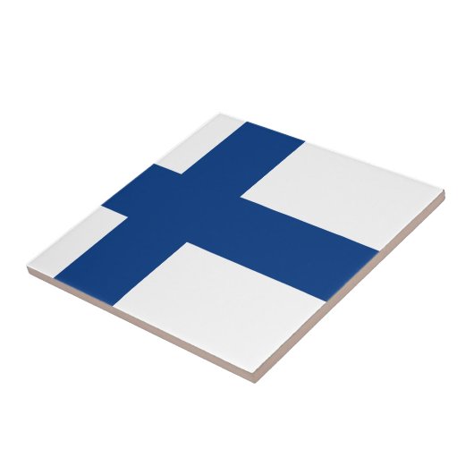 Flagge Finnland Fliese (Seite)