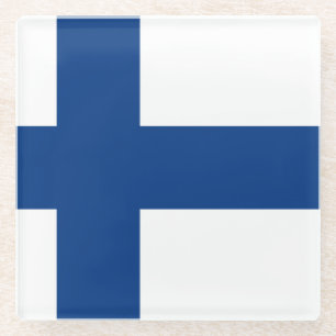 Flagge Finnland Glasuntersetzer