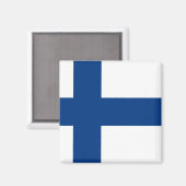 Flagge Finnland Magnet (Vorderseite/Rückseite)