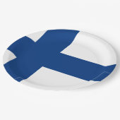 Flagge Finnland Pappteller (Schrägansicht)