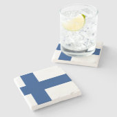 Flagge Finnland Steinuntersetzer (Seitenansicht)
